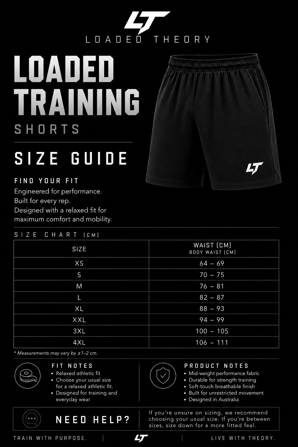 Loaded training shorts